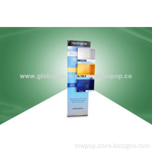 POP floor displays, stable and strong, suitable for cosmetic product such as Netrogena